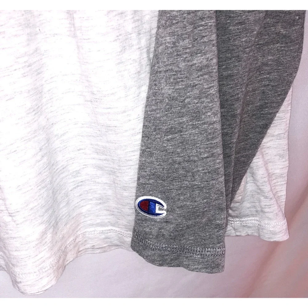 Champion Stanford Cardinal Mens Two Tone Gray Crew Neck‎ Long Sleeve T-Shirt XL - Picture 2 of 4
